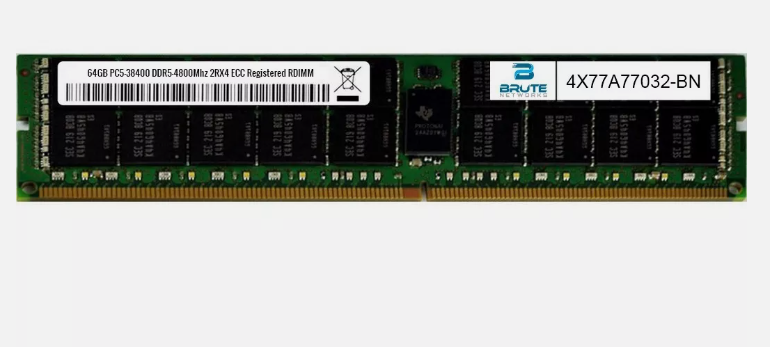 Lenovo Think system Ram Server 64GB TruDDR5 4800MHz (2Rx4) 10x4 RDIMM-4X77A77032 Lenovo Think system Ram Server 64GB TruDDR5 4800MHz (2Rx4) 10x4 RDIMM-4X77A77032